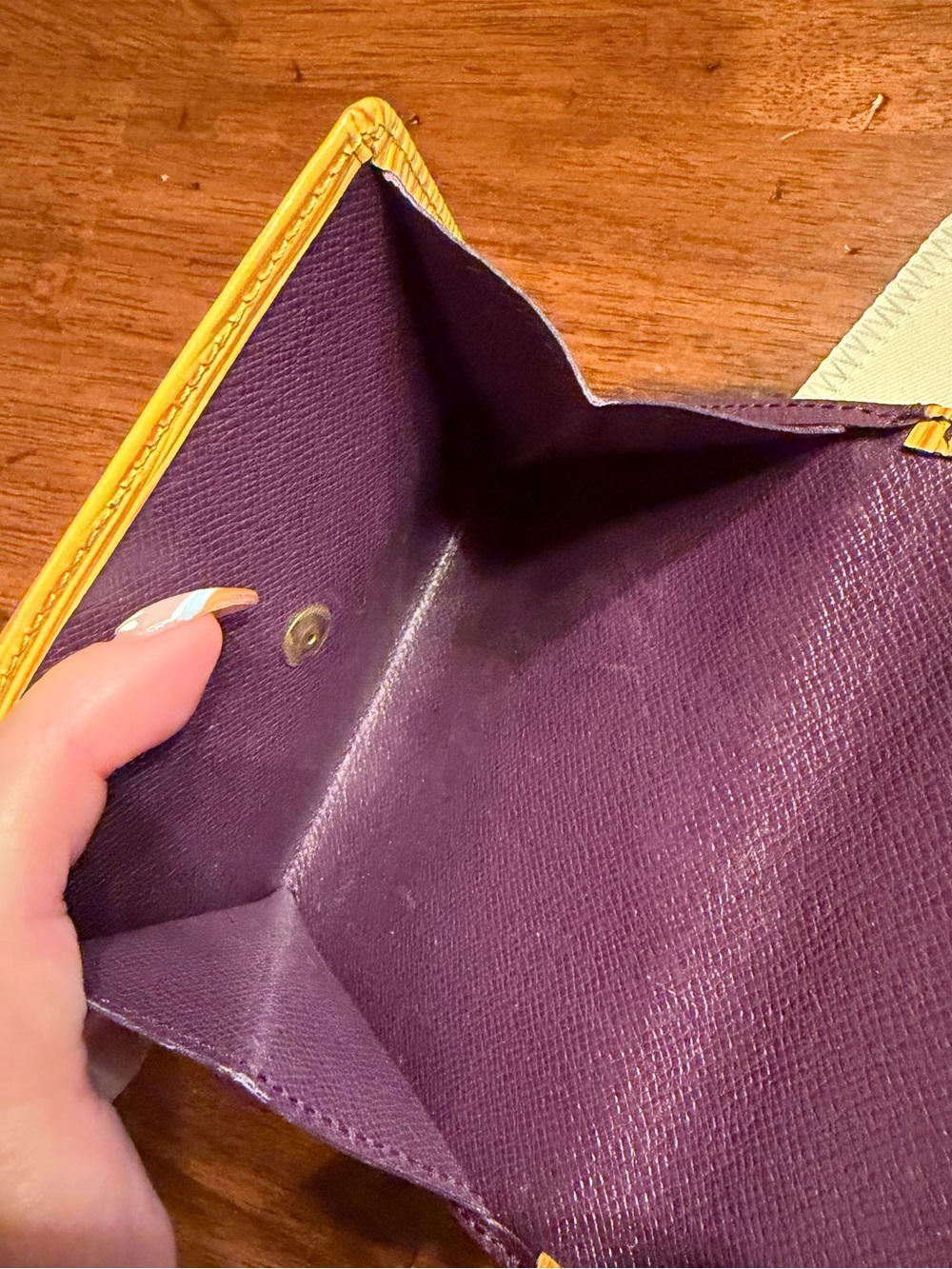 Louis Vuitton Vintage Yellow Epi Leather Wallet With Box- minimal wear- Lux - Picture 13 of 14